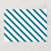 Postale Carte Recette Rétro Bleu rayé (Dos)