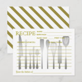 Postale Carte Recette Rétro Gravé Vert (Devant / Derrière)