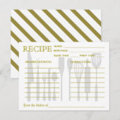 Postale Carte Recette Rétro Gravé Vert (Devant / Derrière)