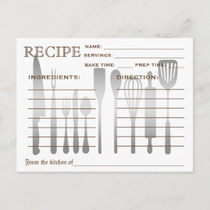 Postale Carte Recette Rétro triée