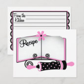 Postale Carte Recette rose et noire (Devant / Derrière)