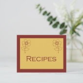 Postale Carte Recette rouille et tan (Debout devant)