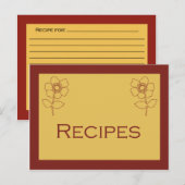 Postale Carte Recette rouille et tan (Devant / Derrière)