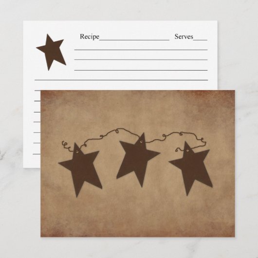 Postale Carte Recette Stars Rusty (Devant / Derrière)