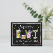 Postale Carte Recette Variété Cocktail (Debout devant)