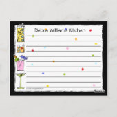 Postale Carte Recette Variété Cocktail (Dos)