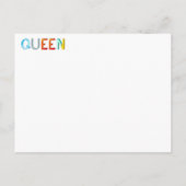 Postale Carte Reine (Dos)
