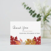 Postale Carte Remerciements Automne - Clients Affaires (Debout devant)