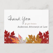 Postale Carte Remerciements Automne - Clients Affaires (Devant)