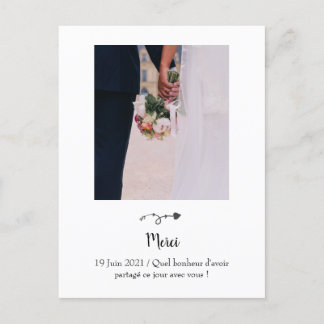 Postale Carte remerciements mariage 