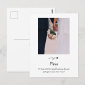 Postale Carte remerciements mariage (Devant / Derrière)