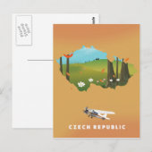 Postale Carte République tchèque Affiche illustrée. (Devant / Derrière)