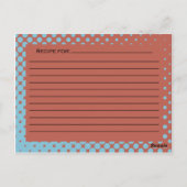 Postale Carte Retro Aqua et Recette Rose (Dos)