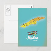 Postale Carte rétro de Hydra Grèce (Devant / Derrière)