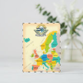 Postale Carte Rétro De L'Europe. (Debout devant)
