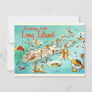 Postale Carte Rétro de Long Island