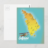 Postale Carte rétro de Sifnos Grèce (Devant / Derrière)