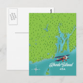 Postale Carte Rhode Island USA (Devant / Derrière)