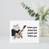 Postale carte rock sucer musique (Debout devant)