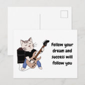 Postale carte rock sucer musique (Devant / Derrière)