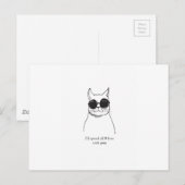 Postale Carte romantique à main dessinée (Devant / Derrière)