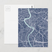 Postale Carte Rome Bleu (Devant / Derrière)