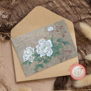 Postale Carte Rose blanche