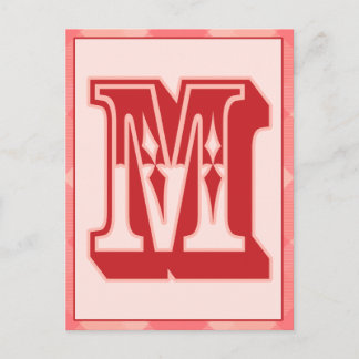 Postale Carte rose de bannière de typographie de la lettre
