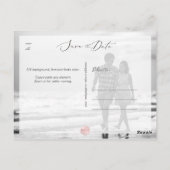 Postale Carte rose poudrée, Faire-part de save the date po (Dos)