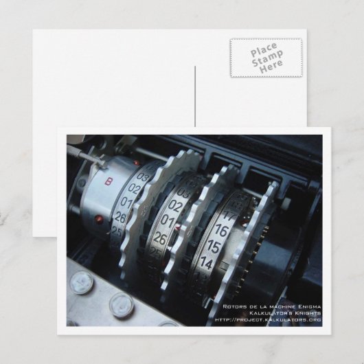 Postale Carte Rotor Enigma (Devant / Derrière)