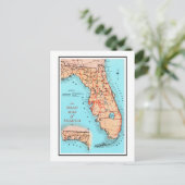 Postale Carte routière de Floride (Debout devant)