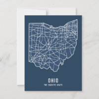 Carte routière de l'Ohio - carte de l'État du Buck