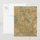 Postale Carte routière du Minnesota (Devant / Derrière)