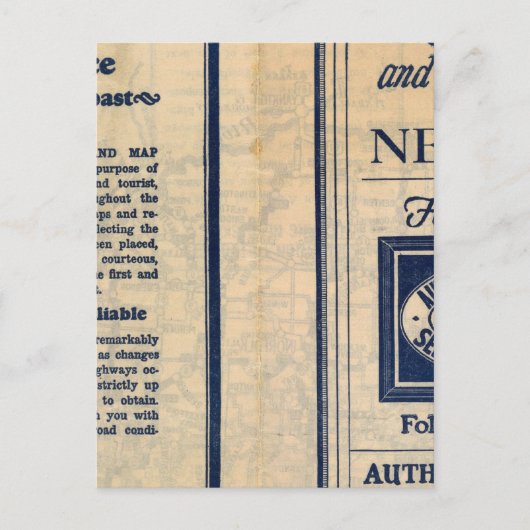 Postale Carte routière du Nebraska (Devant)
