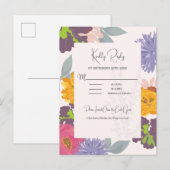 Postale Carte RSVP de mariage Abstrait moderne (Devant / Derrière)