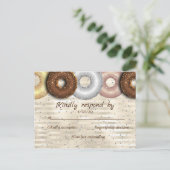 Postale Carte RSVP de mariage Donut (Debout devant)