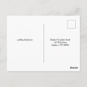 Postale Carte RSVP de mariage simple et moderne (Dos)