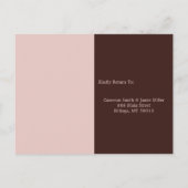 Postale Carte RSVP de Préférence de présence rouge à deux (Dos)