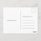 Postale Carte RSVP de réponse du Mariage de script de répo (Dos)