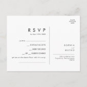 Postale Carte RSVP Demande de Chanson Florale Blanche (Dos)