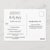 Postale Carte RSVP Jar Mason Respiration Bébé avec choix d (Dos)