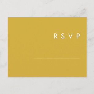 Postale Carte RSVP minimaliste moderne Gold
