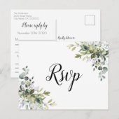 Postale Carte RSVP pour boîtier de verdure (Devant / Derrière)