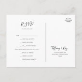 Postale Carte RSVP simple et élégante (Dos)