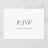 Postale Carte RSVP simple et élégante (Devant)