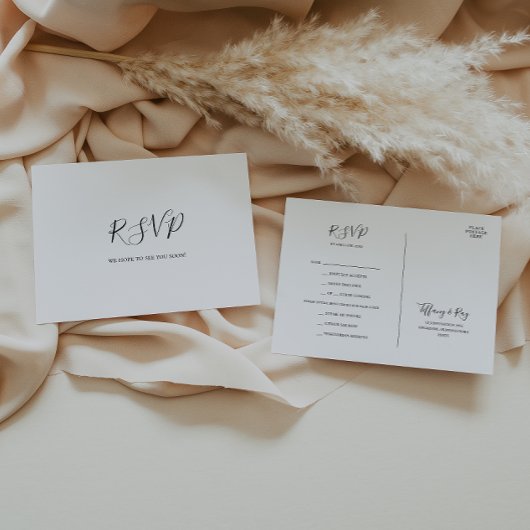 Postale Carte RSVP simple et élégante