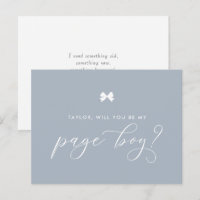 Carte Ruban Nœud Bleu Poussiéreux Veux-tu être mon