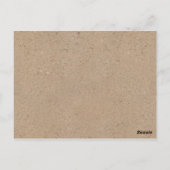 Postale Carte Rustique Kraft Script Baby Hopes & Wives (Dos)