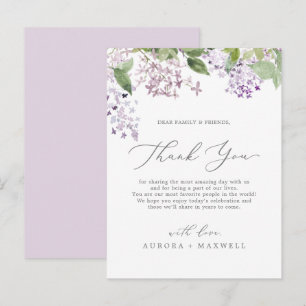 Postale Carte Rustique Lilac Merci