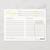 Postale Carte Rustique Mason Jar Recette Douche (Dos)